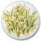 Designart - White Meadow Flowers - Traditional Metal Circle Wall Art